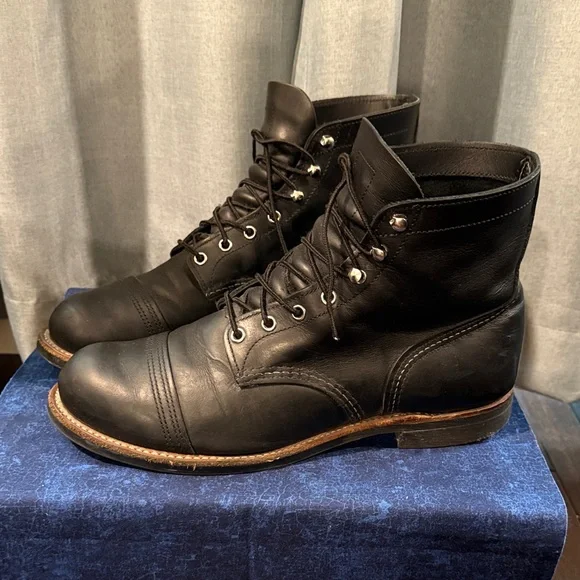 Men’s Red Wing Black Leather Boots size 10.5 - Picture 3 of 6